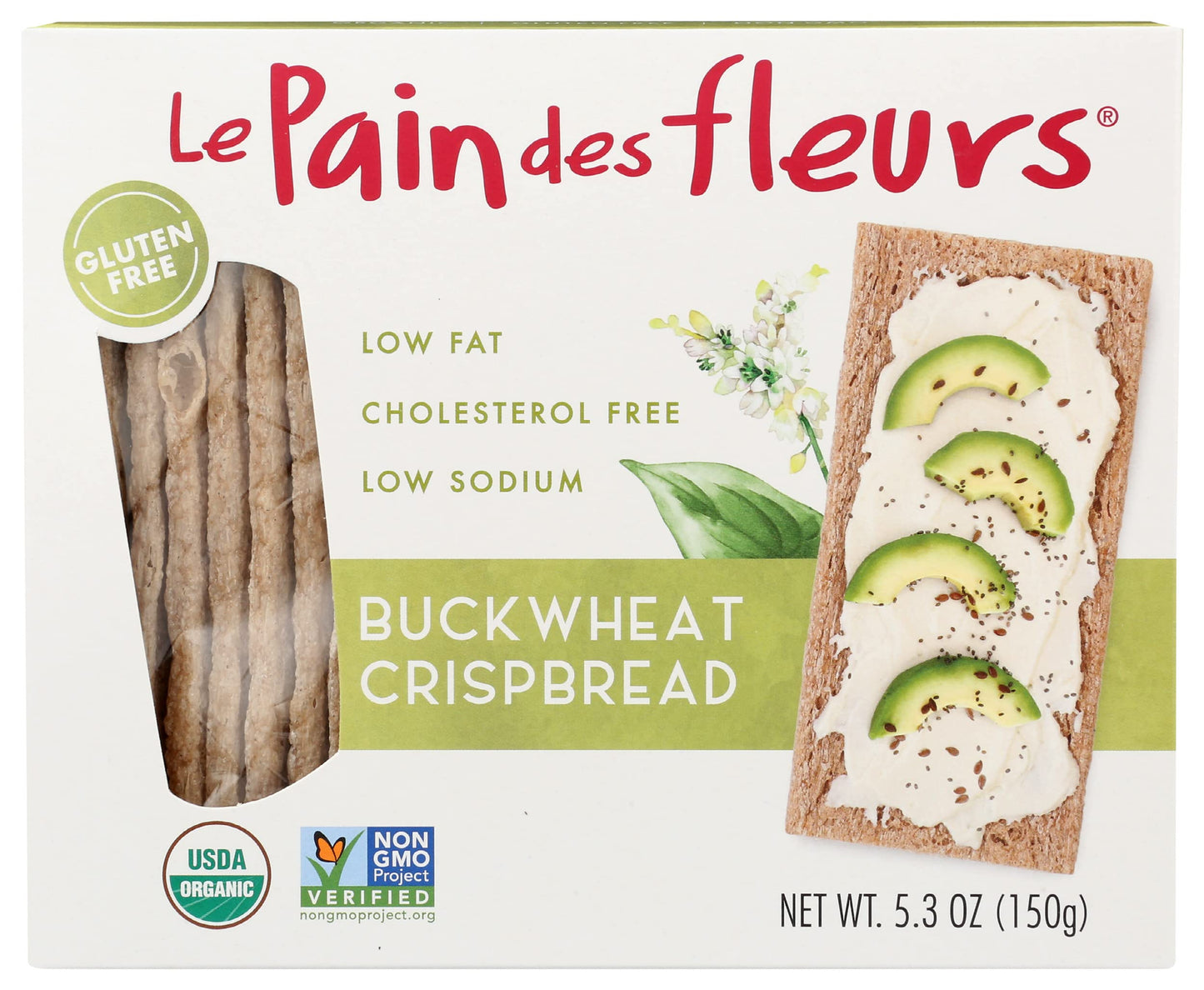 Le Pain Des Fleurs Crispbread, Buckwheat, 5.3 Ounce