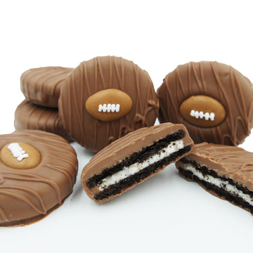 Philadelphia Candies Milk Chocolate Covered OREO Cookies, Football Gift Net Wt 8 oz