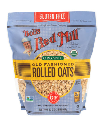 Bob's Red Mill Gluten Free Organic Old Fashioned Rolled Oats - 32 oz (Pack of 4)