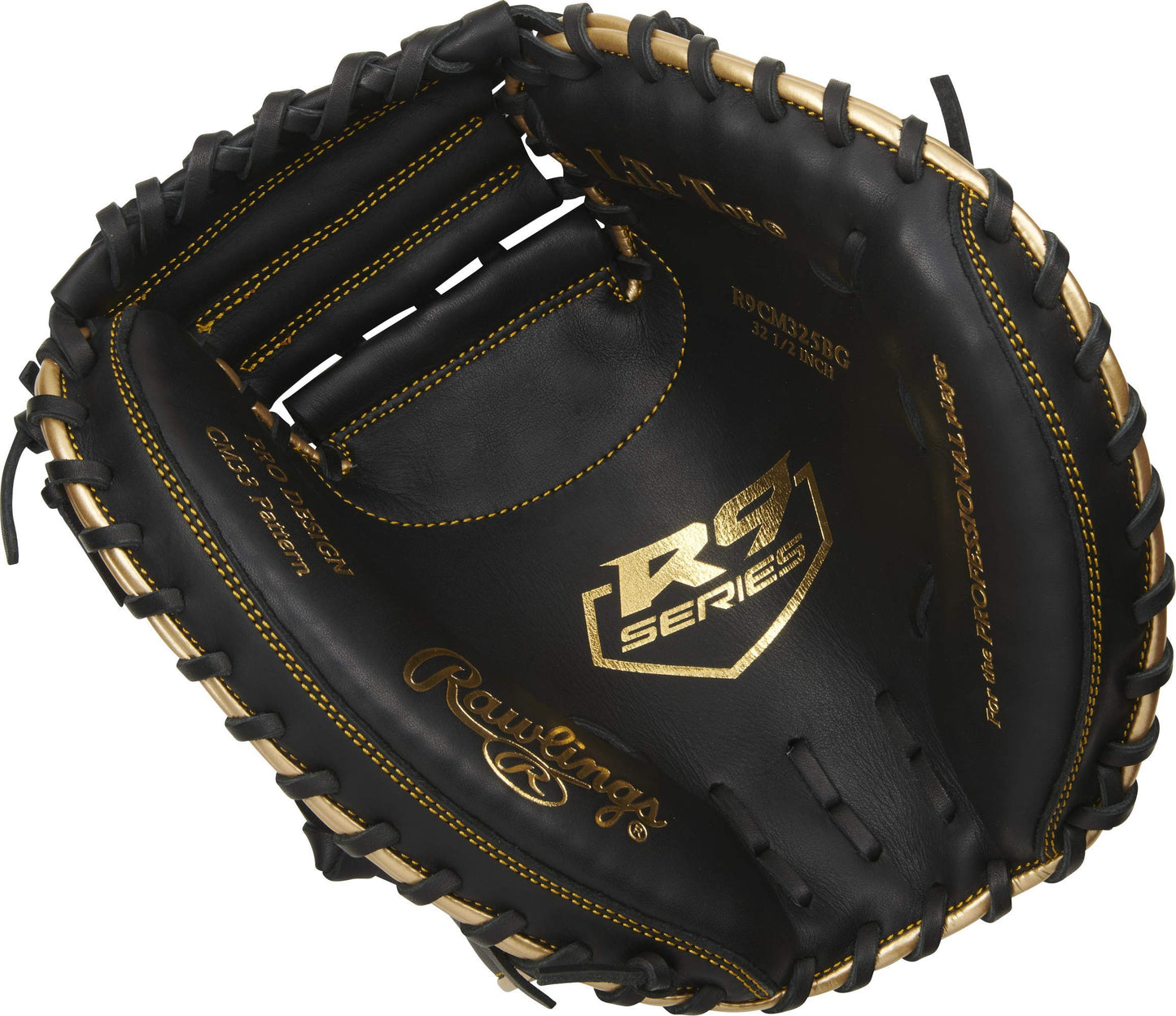 Rawlings  R9 Baseball Catchers Mitt  325 1-Piece Solid Web  Right Hand Throw