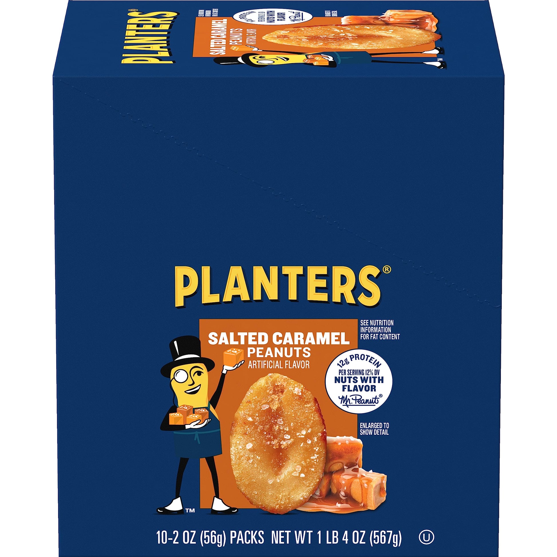 Planters Salted Caramel Peanuts (2 Oz Bags, Pack Of 10)