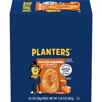 Planters Salted Caramel Peanuts (2 Oz Bags, Pack Of 10)