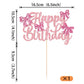 YCTHUNFISH Bowknot Cake Topper for Wedding & Birthday, Light Pink, Princess Theme Decoration
