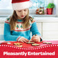 SEWANTA Gingerbread Cookie Kit Set of 16 - Includes Cookies, Tray, Color Tips, Crystals - Holiday Fun Activity for Kids - Brown