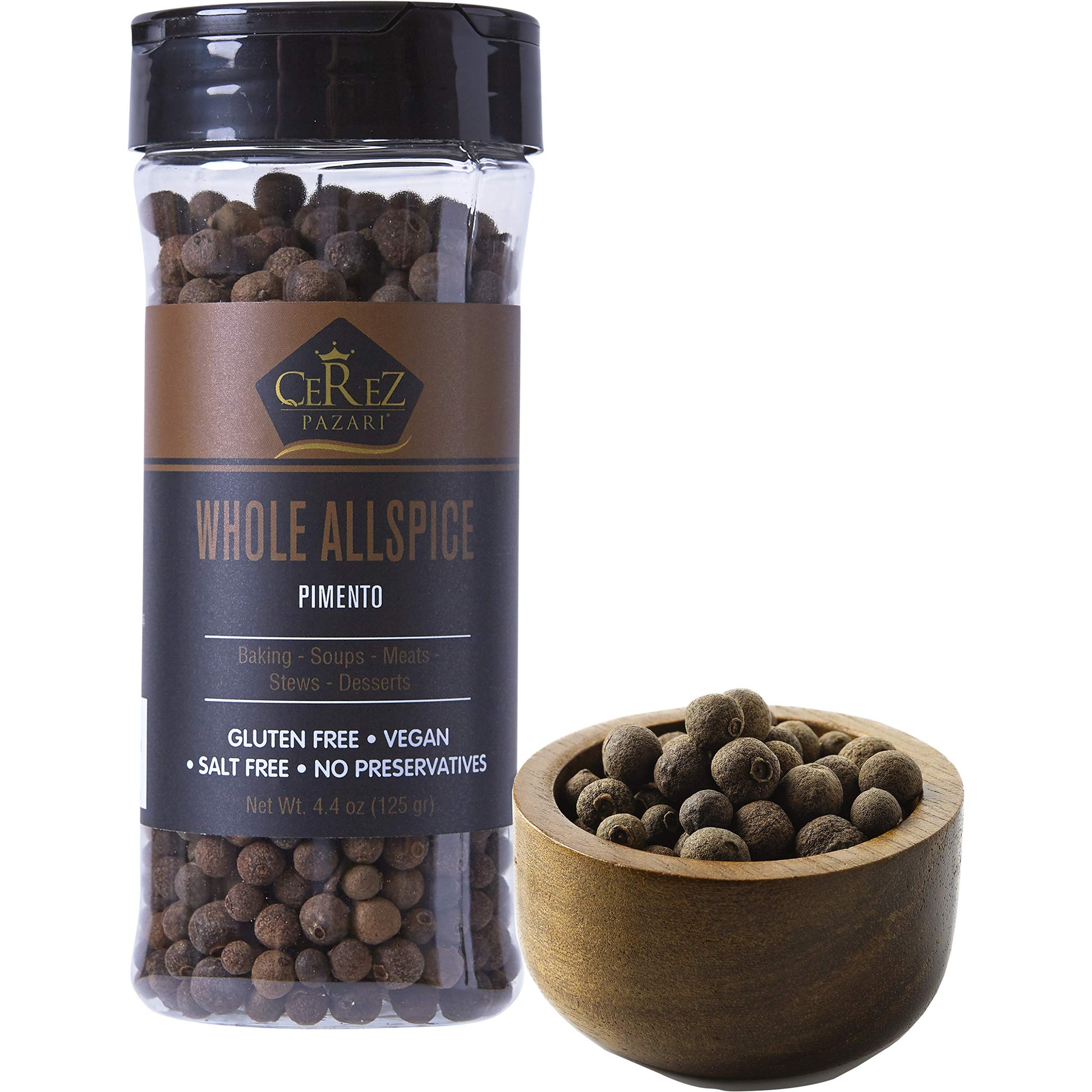 Çerez Pazari Allspice Whole, 100% Natural, Non-GMO, Gluten Free, 4.4 oz