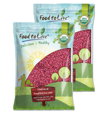 Food to Live Organic Small Red Chili Beans, 25 Pounds - Non-GMO, Kosher, Vegan, Dry, Raw, Sproutable, Non-Irradiated, Bulk, Prod
