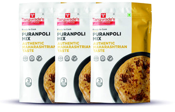 Tanawades Smart Food Instant Puranpoli Mix, Ready to Cook, Home Food with Hand Picked Flavours, Pack of 3