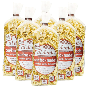 AL DENTE Carba-Nada Roasted Fettuccine, Garlic, 10 Ounce (Pack of 6) (lwrg)