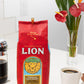 Lion Coffee Premium Gold Roast Whole Bean Coffee, 10% Kona Blend, Medium-Light Roast, A Taste Of Aloha - 24 Ounce Bag