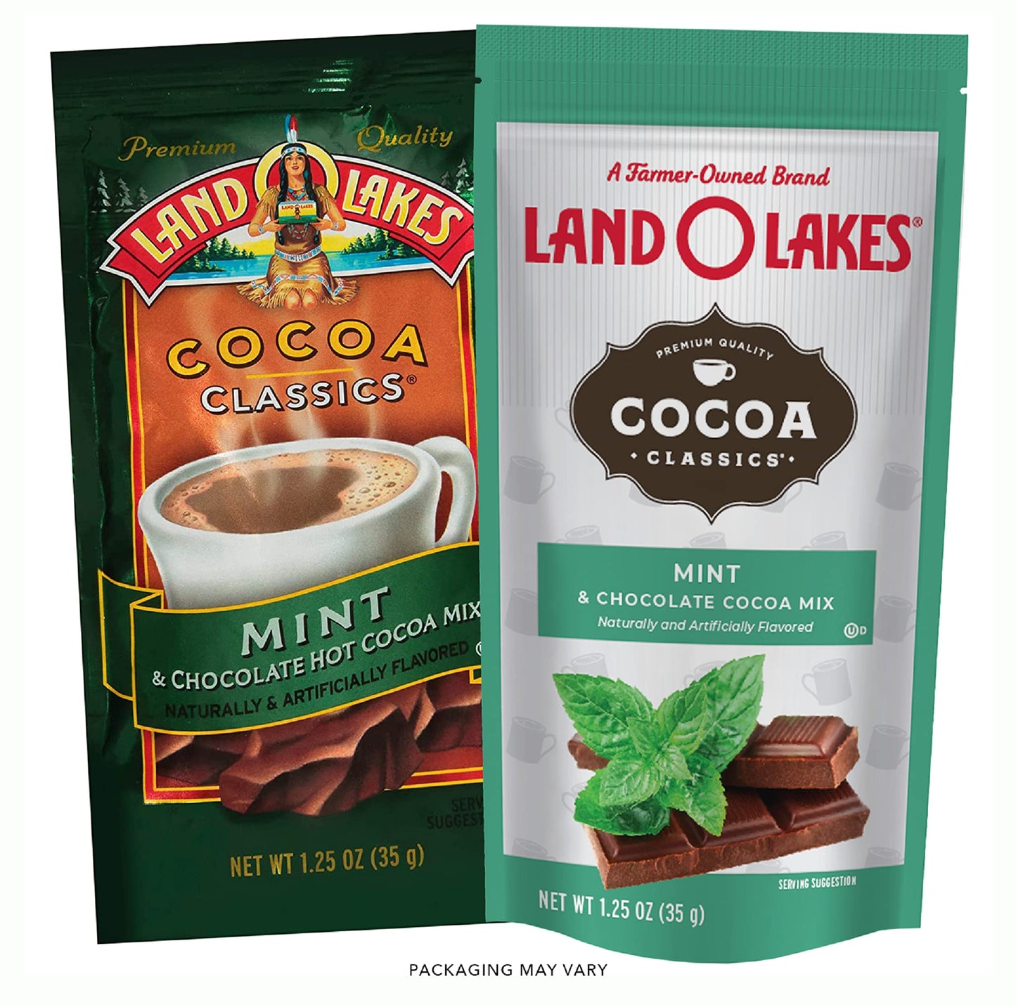Land O Lakes Cocoa Classics, Mint & Chocolate Hot Cocoa Mix, 1.25-Ounce Packets (Pack Of 36)