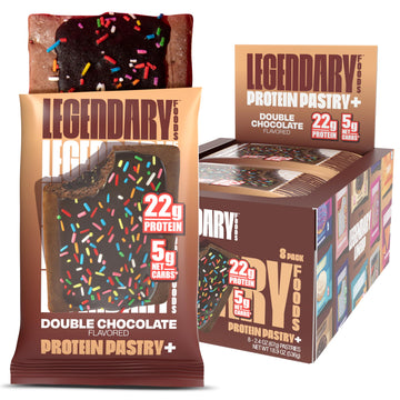 Legendary Foods 22 G High Protein Pastry+ Premium Boosted - Low Carb Meal Replacement Bar - Gluten Free Protien Snacks - Healthy