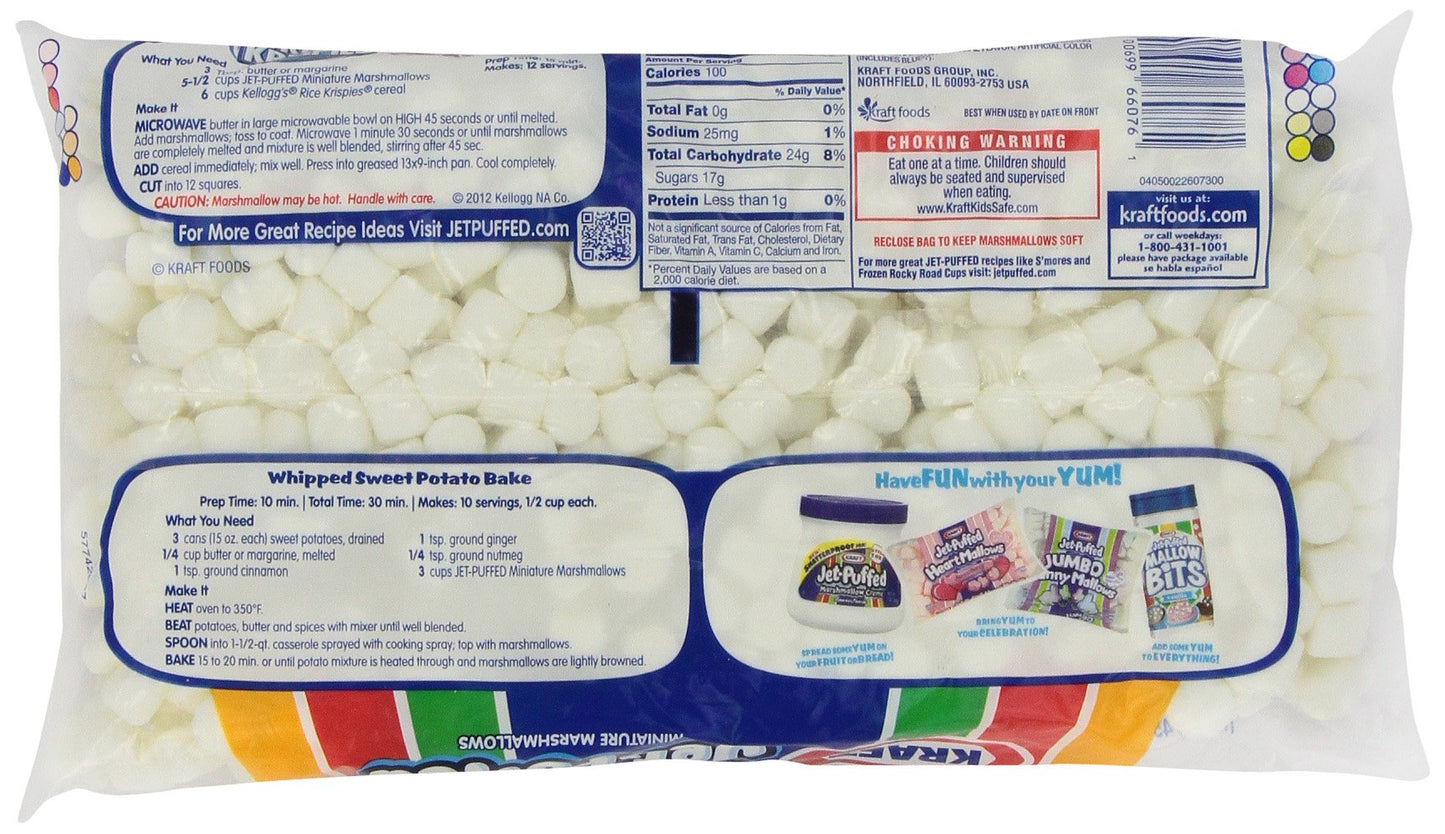 Jet Puffed Mini Marshmallow, 16-Ounce Bags (Pack Of 6)