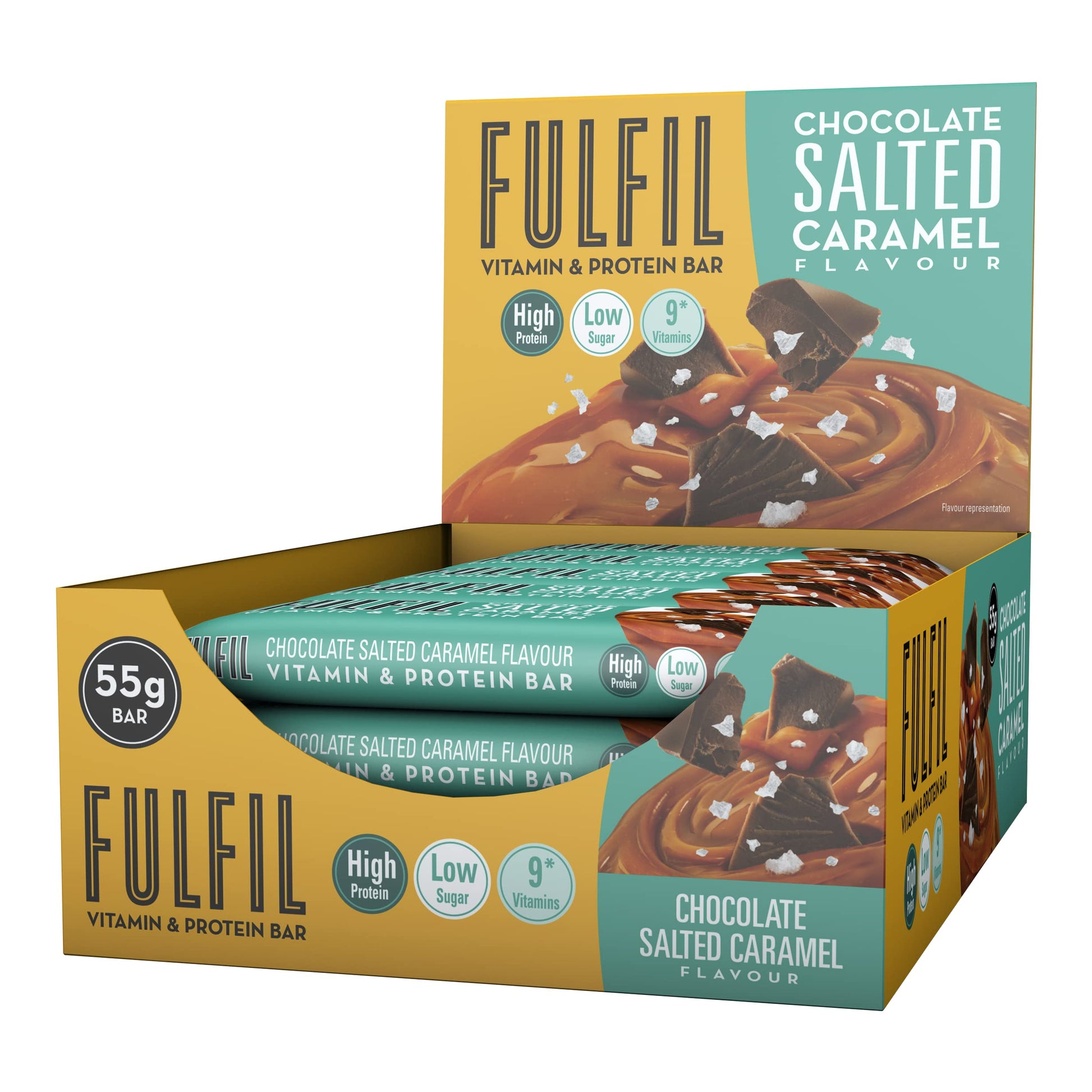 Fulfil Chocolate Salted Caramel Vitamin And Protein Bar, 825 G