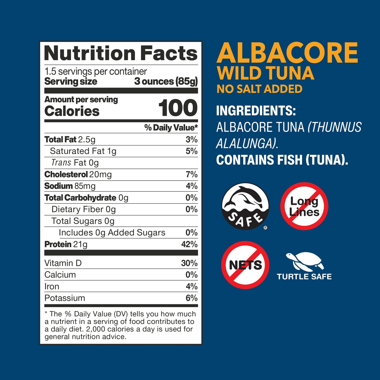 Wild Planet Wild Albacore Tuna, No Salt Added, Canned Tuna, Sustainably Wild-Caught, Non-GMO, Kosher 5 Ounce (Pack of 12), Packa