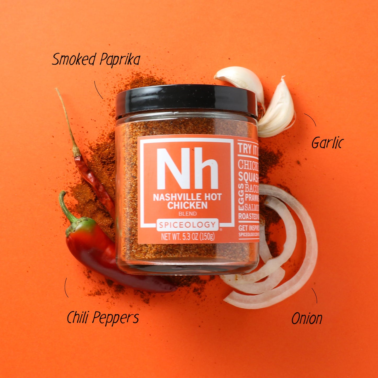 Spiceology - Nashville Hot Chicken Seasoning - Spicy BBQ Rubs, Spice Blends and Seasonings - Use On: Chicken, Squash, Eggs, Baco
