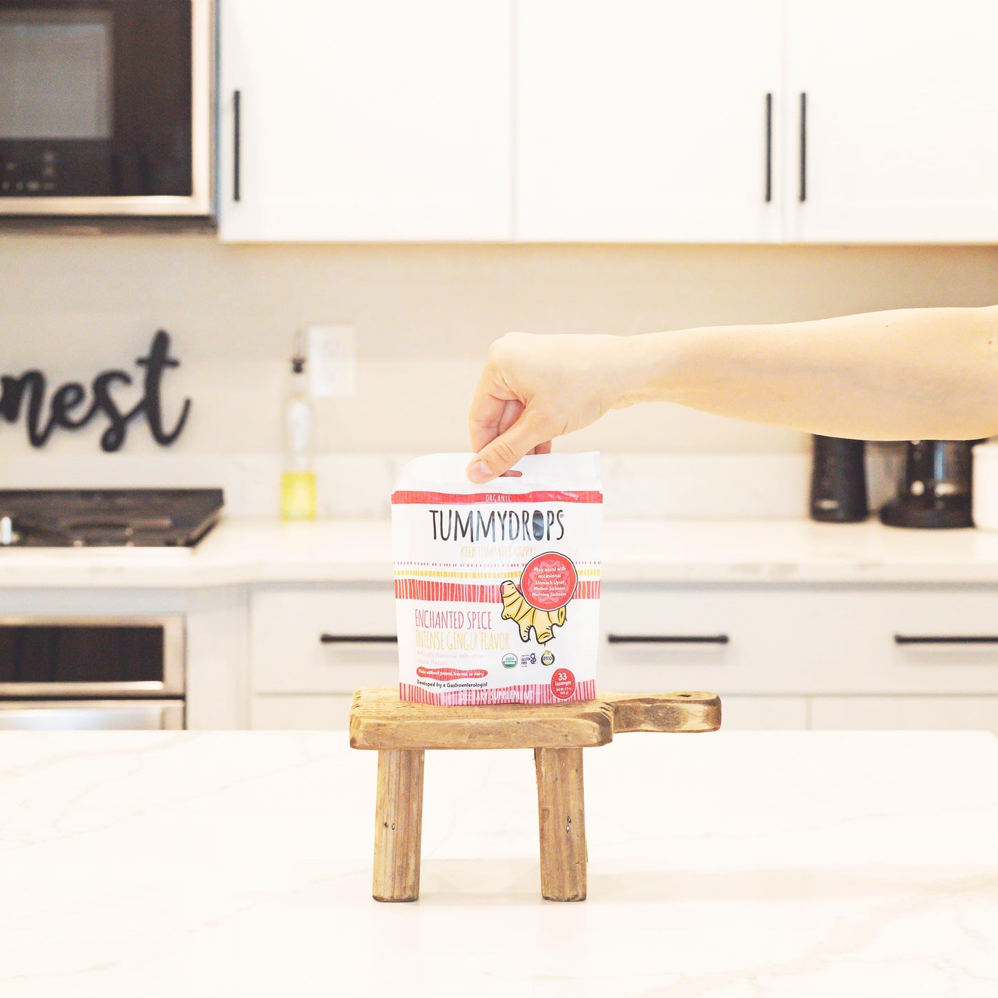 Usda Organic Enchanted Spice Intense Ginger Tummydrops, Gluten Free & Vegan, 33 Organic Ginger Lozenges