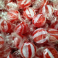 Striped Cinnamon Discs - 2 lbs of Fresh Delicious Individually Wrapped Red and White Hard Candy Buttons
