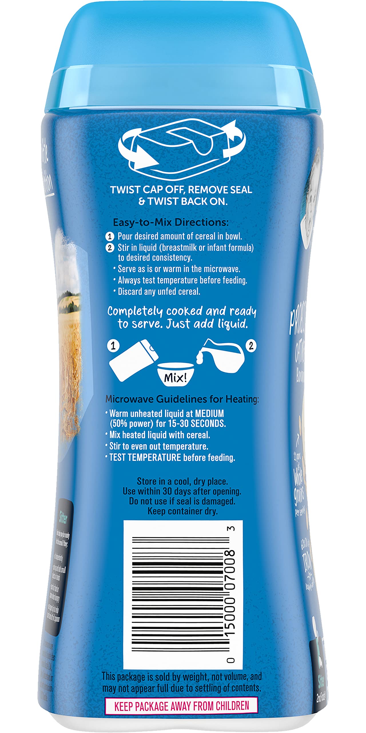 Gerber Cereal for Baby 2nd Foods, Probiotic Oatmeal Banana, Made with Whole Grains, Real Fruit & Probiotics, 8-Ounce Canister (P