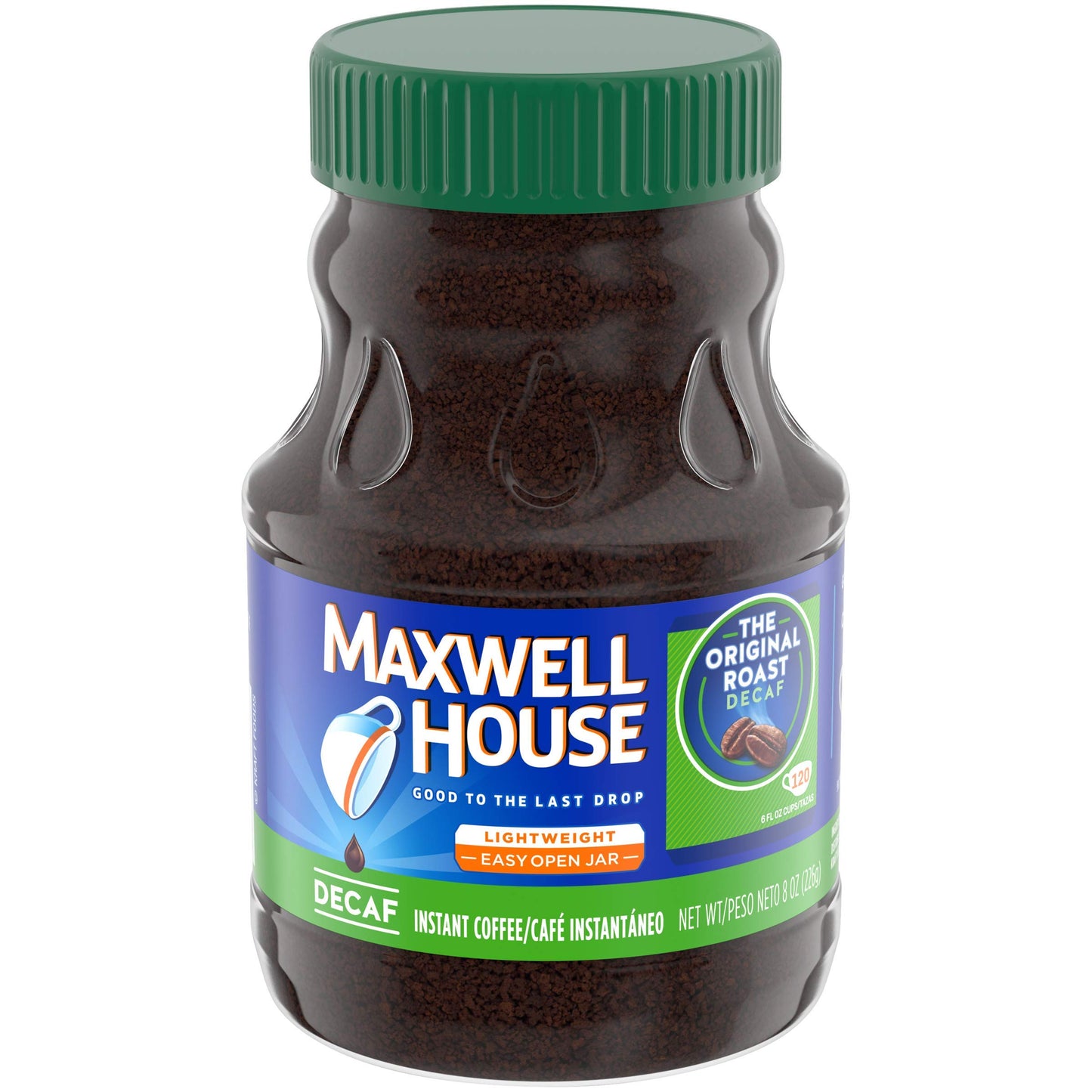 MAXWELL HOUSE Decaf Original Medium Roast Instant Coffee, 8 Ounce (Pack of 3)