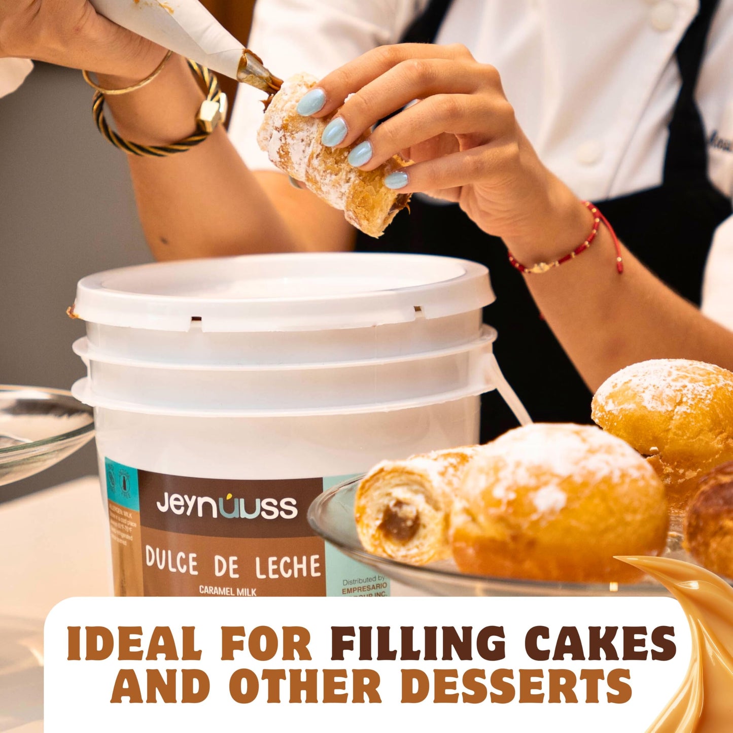 Dulce De Leche Respostero 11 Lb Jeynuuss Caramel Milk Sauce Dessert Topping Gluten Free, Lactose Free, Confectioner'S Thicker Mi