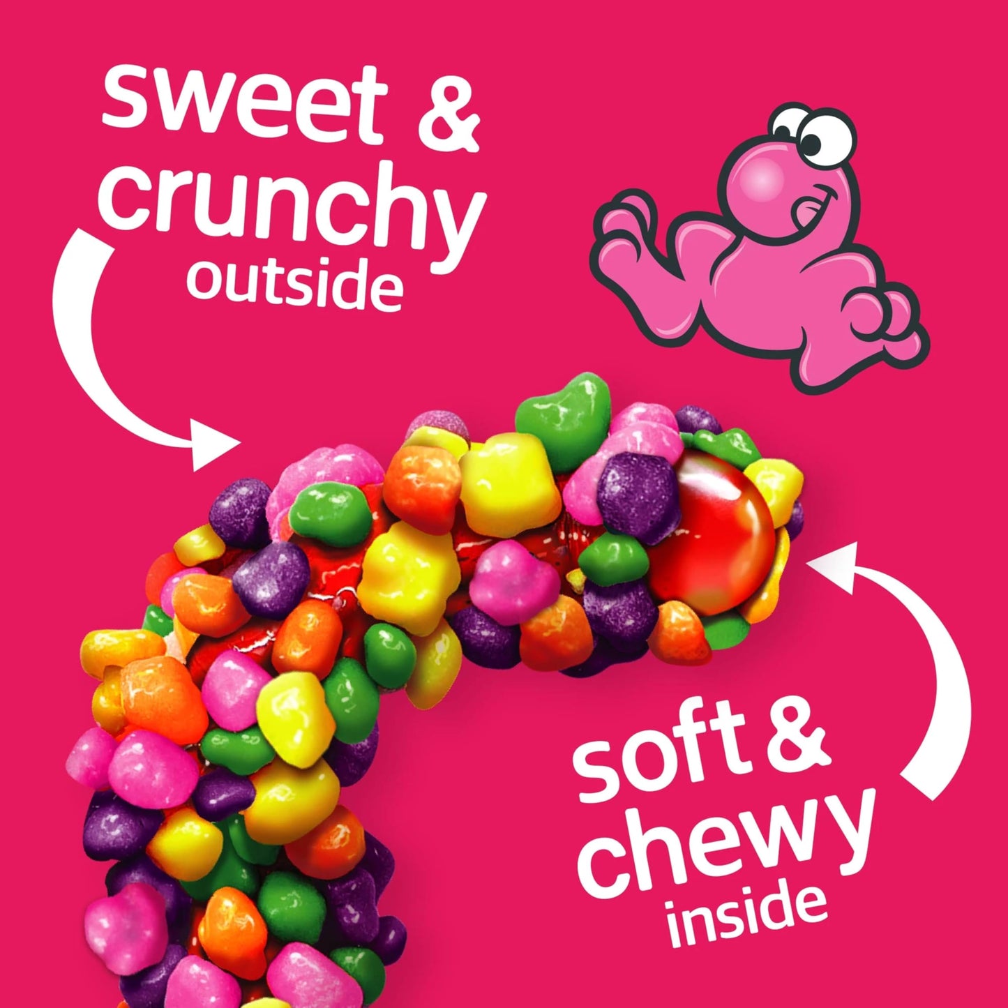 Nerds Rope, Candy, Rainbow, Crunchy And Gummy, 0.92 Oz