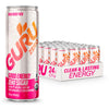 GURU Energy Drink Wild Ruby Red, Zero Sugar, Plant-Based Caffeine, 12 Fl Oz (Pack of 24)