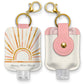 Studio Oh! Hand Sanitizer Holder With Travel Bottle Refillable Mini Bottle In Sunny Skies Ahead With Portable Keychain Holder Ke