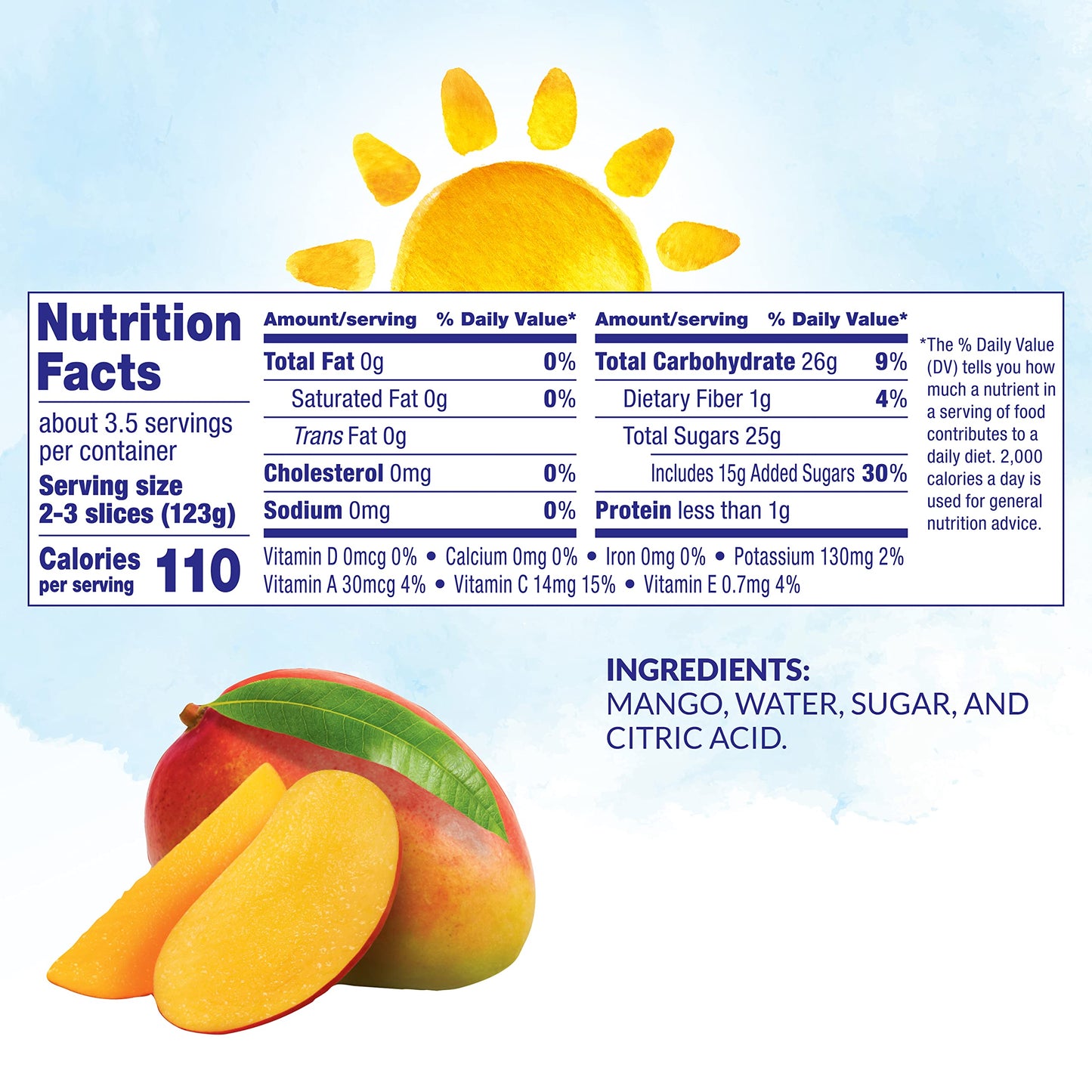 Dole Canned Fruit, Mango Slices in Heavy Syrup, Gluten Free, Pantry Staples, 15.5 Oz, 12 Count, Packaging May Vary