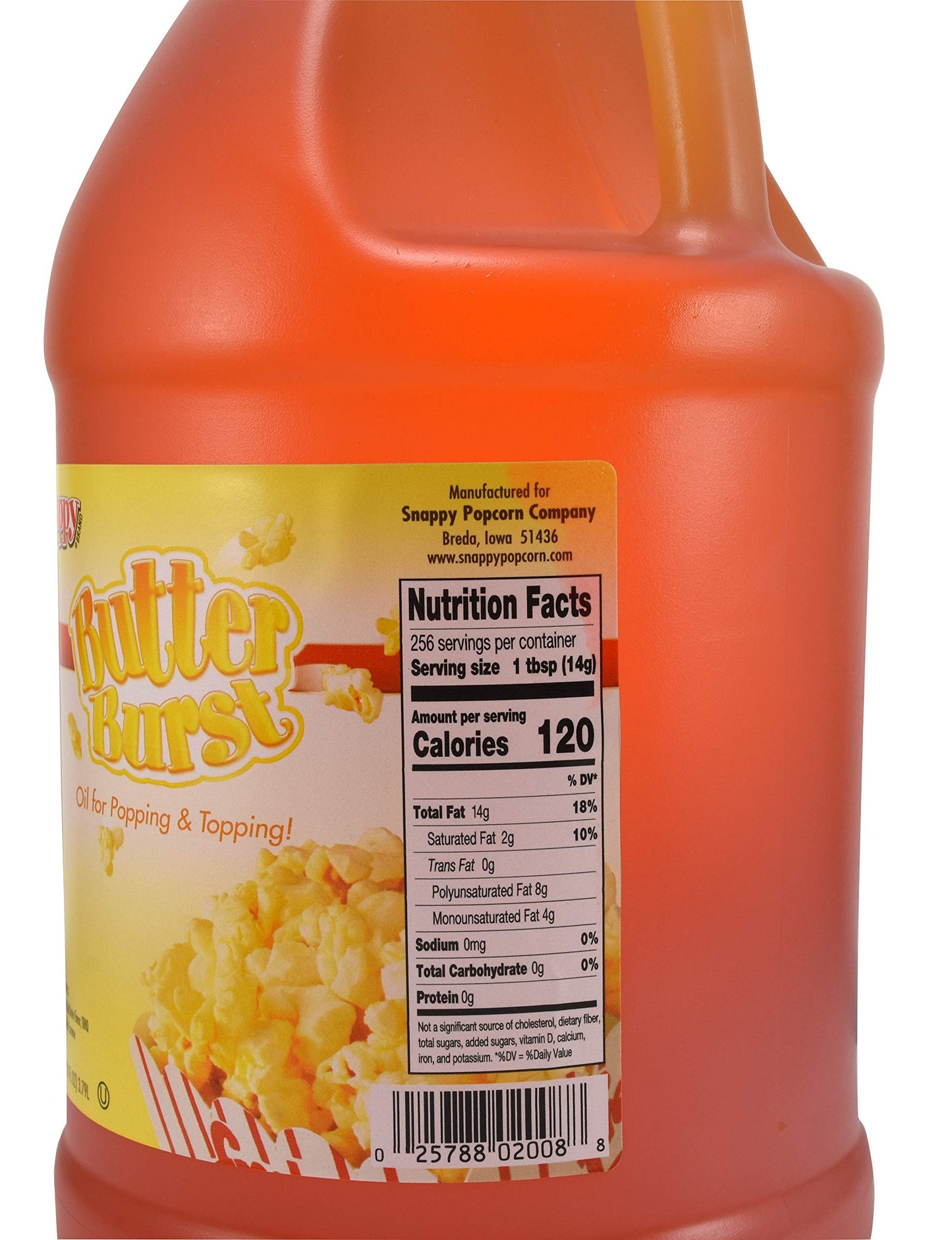 SNAPPY Butter Burst Popcorn Oil 4-Pack, 4 x 1 Gallon Jugs with Durable Pump Dispensers