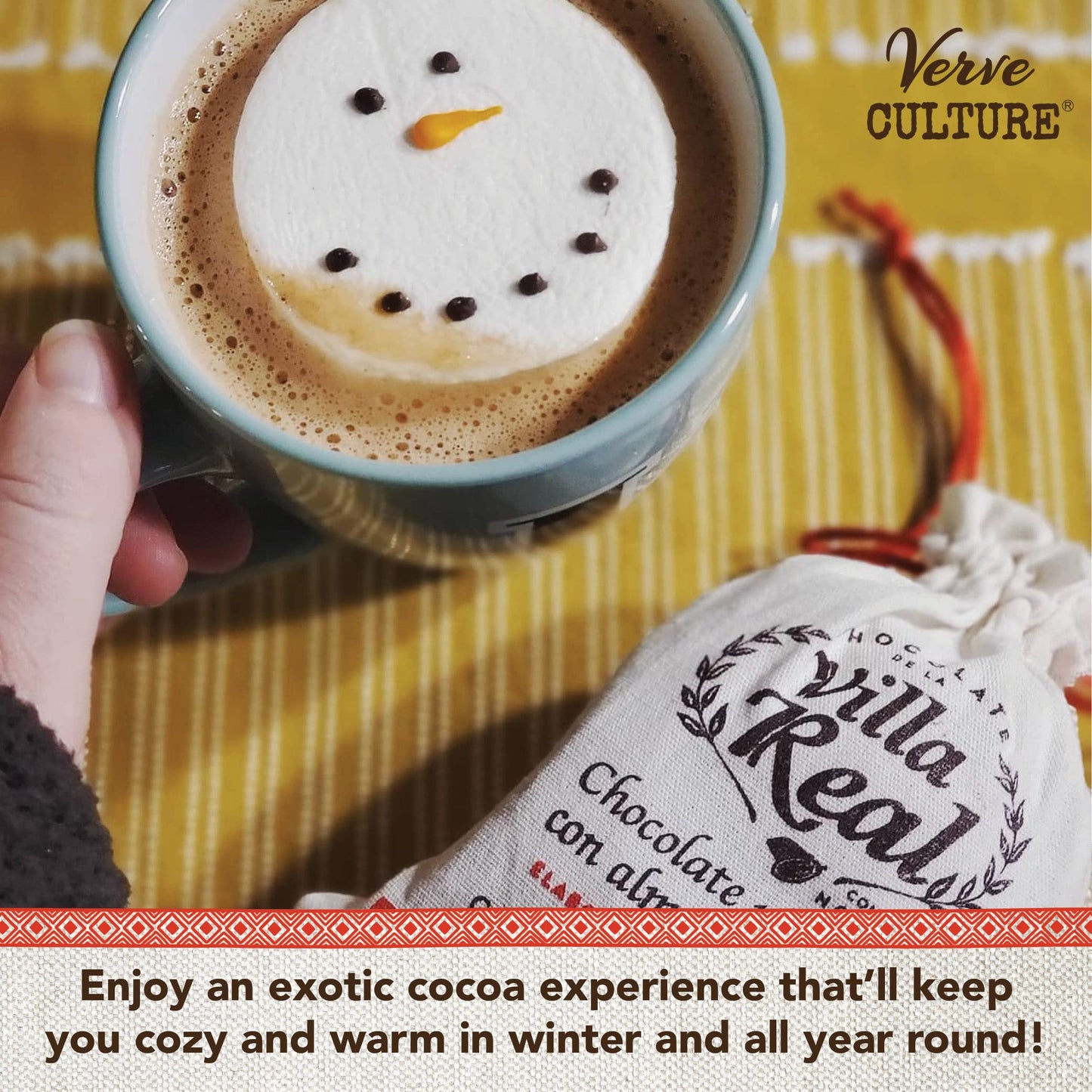 Mexican Hot Chocolate By Verve Culture, Dairy Free Vegan Hot Cocoa, Gourmet Spicy Hot Chocolate Discs, Almond And Walnut Hot Cho