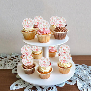 40Pcs Silly Goose Party Cupcake Toppers Wafer Paper Goose Birthday Party Decorations Kids Baby Boy Girl Party Cake Decorations