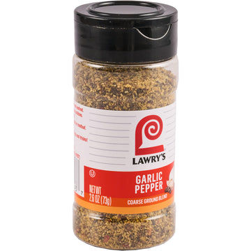 Lawrys Garlic Pepper Coarse Ground Blend, 2.6 oz (Pack of 12)