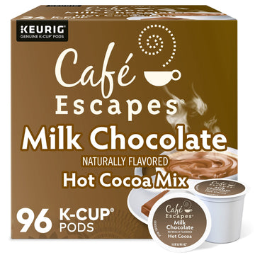 Cafe Escapes Milk Chocolate Hot Cocoa Keurig Single-Serve K-Cup Pods, 96 Count (4 Packs Of 24)