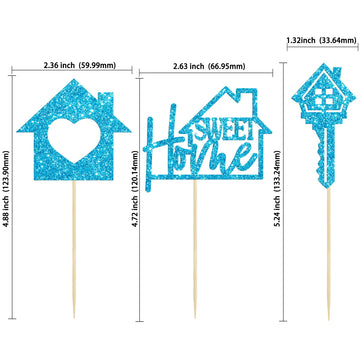 Gyufise 24 Pack Sweet Home Cupcake Toppers House Warming Decorations Welcome New Home Cupcake Picks For Housewarming Party Cake