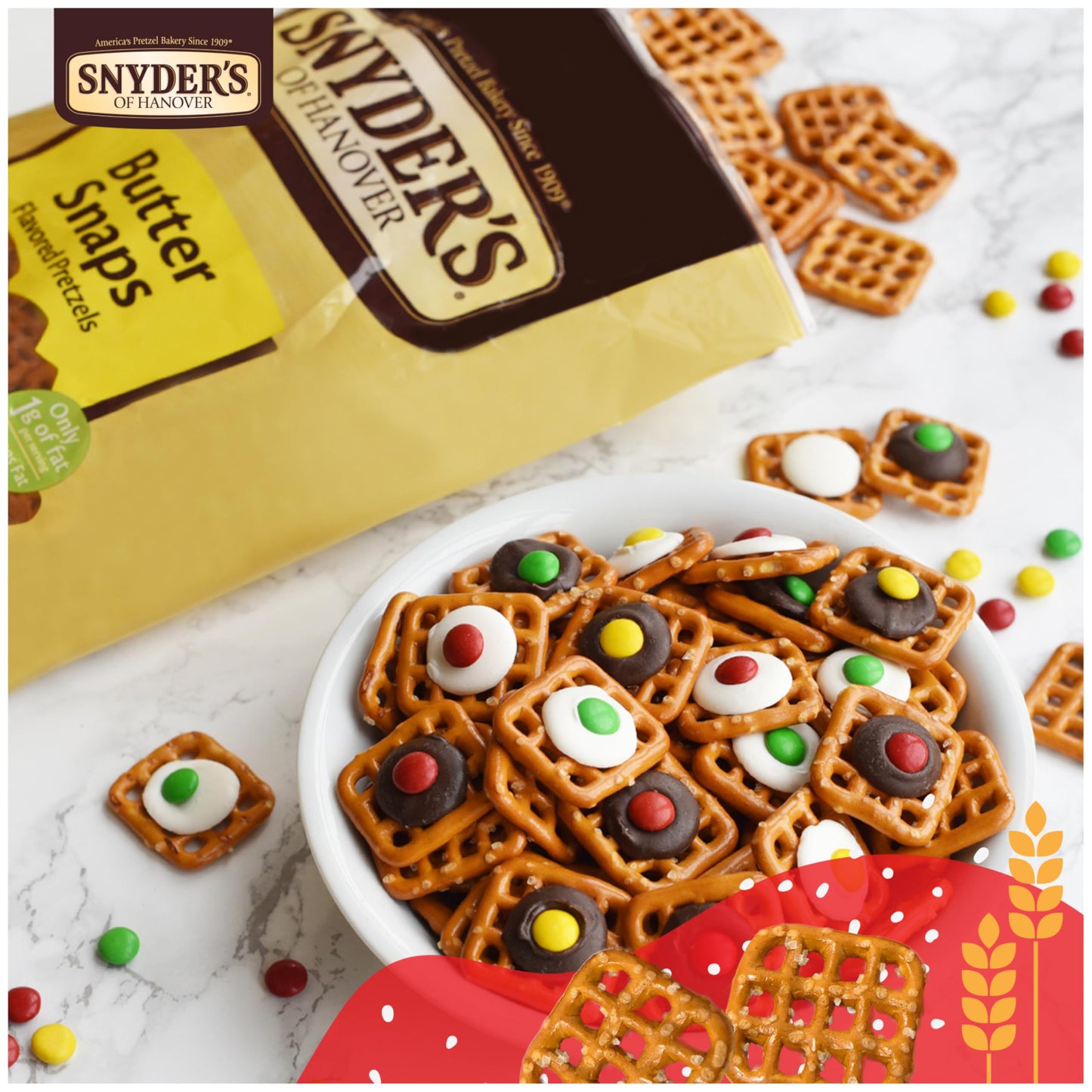 Snyders of Hanover Pretzels, Butter Snaps, 12 Oz Bag