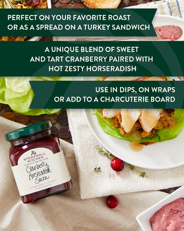 Stonewall Kitchen Cranberry Horseradish Sauce, 12 Ounces, Multi Color, Model 131208