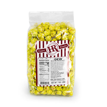 Dew Soda Popcorn - Gourmet Popcorn | One 7 oz Bag | HR Poppin' Snacks - Made in USA - Made in Gibbon, Nebraska - Delicious, Fres