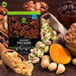 Nut Cravings Gourmet Collection - Diwali & Halloween Treats Dried Fruit & Mixed Nuts Basket In Green Box (6 Assortments) Arrange