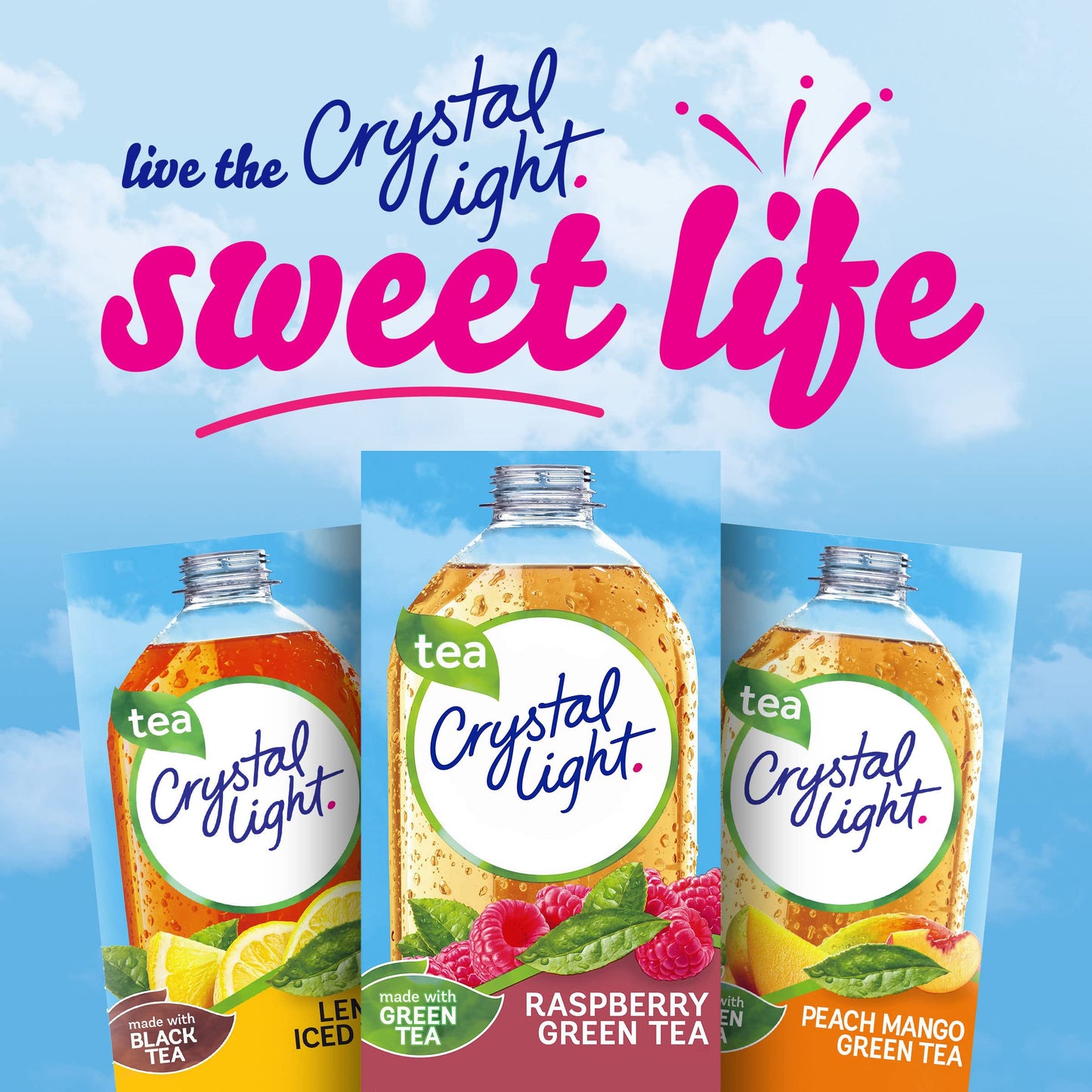 Crystal Light Sugar-Free Raspberry Green Tea On-The-Go Powdered Drink Mix 120 Count-10 Count (Pack Of 12)