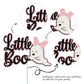1 Pcs Little Boo Cake Topper Glitter Baby Boo Ghost Halloween Cake Pick Spooky Baby Shower Cake Decoration For Halloween Theme B