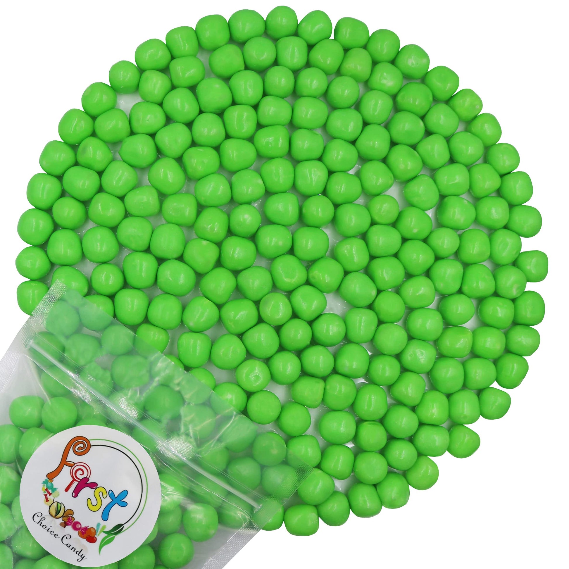 Sour Chewy Fruit Candy Balls (Light Green Watermelon, 5 Pound)