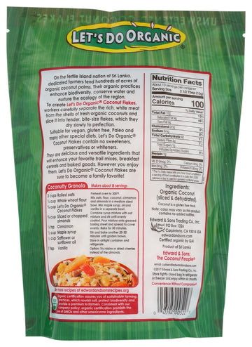 Let s Do Organic Unsweetened Coconut Flakes, 7 oz