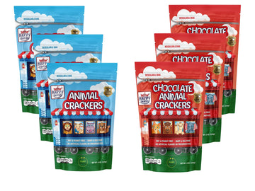 Happy Snacks Animal Crackers - Plant Based Ingredients, Animal Crackers Snack Packs, Nut & Peanut Free, Fortified With Essential