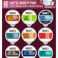 Maud'S Original Flavored Coffee Pods Variety Pack, 80 Ct | 9 Assorted Coffee Flavors | 100% Arabica Roasted Coffee | Solar Energ