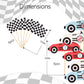 12Pcs Vintage Racing Checkered Flag Cupcake Toppers Racing Themed Birthday Party Or Baby Shower Cupcake Toppers, Buggy Party Dec