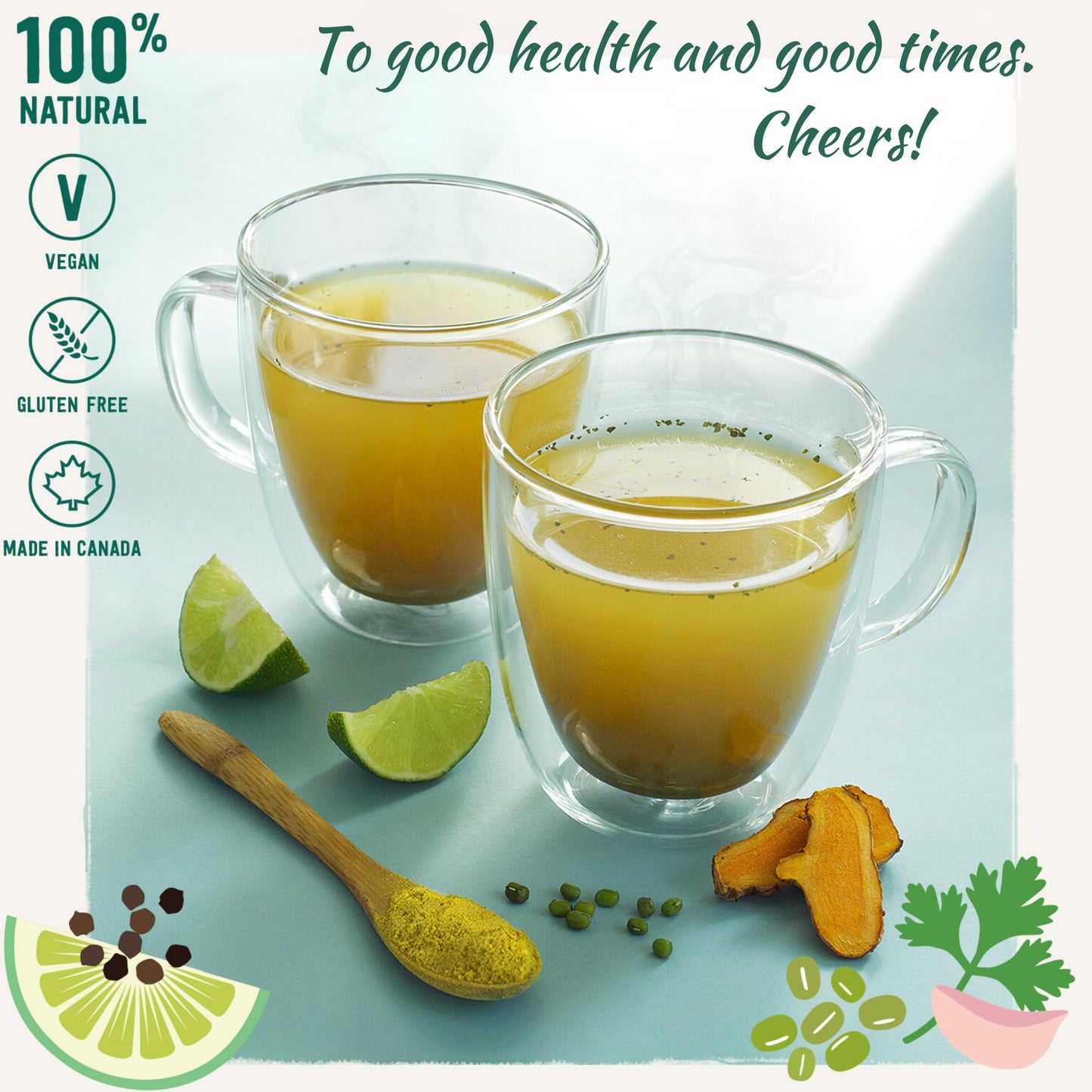 Moong Pani Golden Vegetable Broth Soup Powder (All Flavors) Gluten-Free, Detox, All Natural, Lower Sodium, Vegan, Keto, High Fib