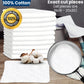 Nabob Wipers New Premium White T-Shirt Knit Rags, Exact Cut Pieces - 100% Cotton, Cloth Rags, Excellent For General Cleaning, Sp