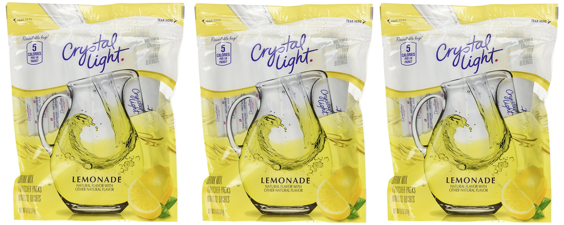Crystal Light Lemonade Drink Mix - 8.6 oz - 16 ct - 3 pk, Packaging May Vary