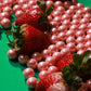 Shimmer Gumballs - Strawberry Bubble Gum For Kids - 3 Pack Pearl Pink Candy 3.5 Oz Chewing Gum - Nostalgic Valentines Candy For