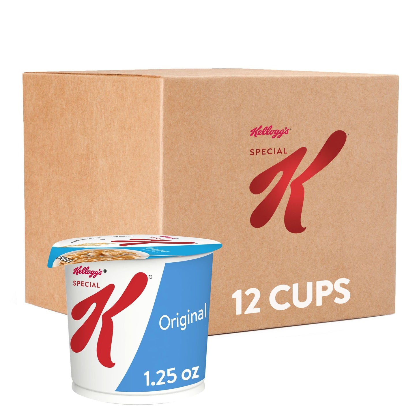 Kellogg'S Special K, Breakfast Cereal In A Cup, Original, Bulk Size, 12 Count (Pack Of 2, 7.5 Oz Trays)